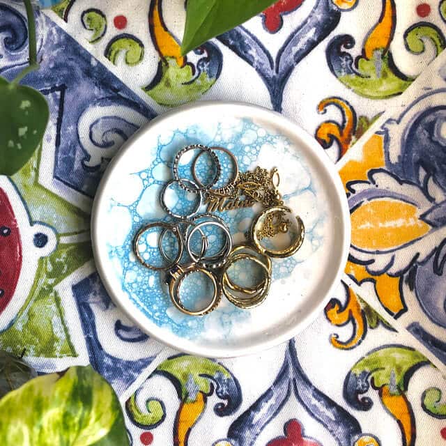 Diy Watercolor Jewelry Dishes