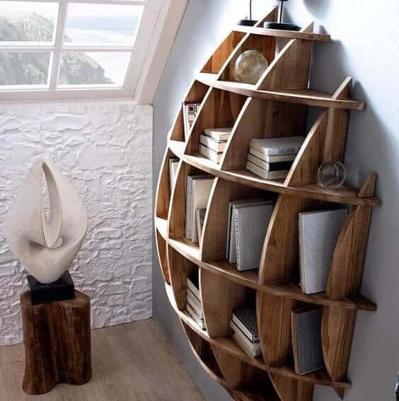 Mahogany Wood Shelves