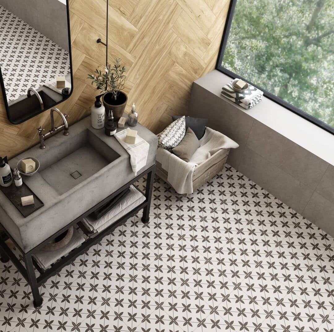 Durham Grey Porcelain Floor Feature Tile
