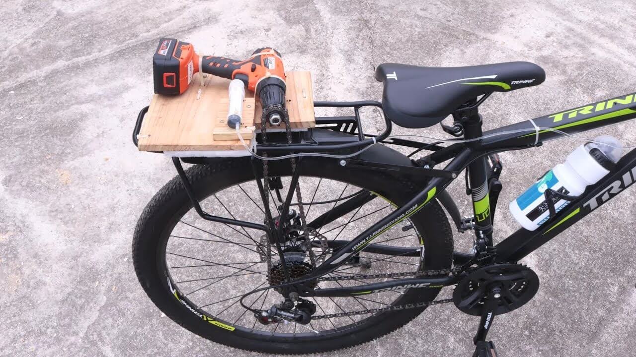 Power A Bike Or Other Vehicle With A Cordless Drill
