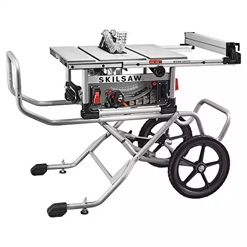Skilsaw Spt99-11 10&Quot; Heavy Duty Worm Drive Table Saw With Stand, Silver