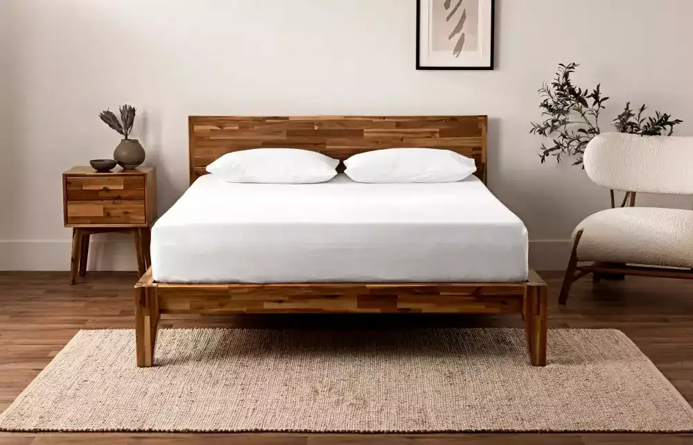 Wooden Bed Frame - Silk &Amp; Snow
