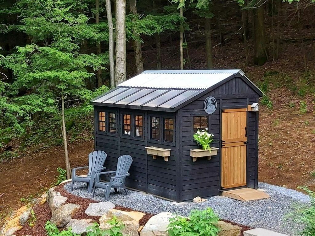 Large Wood Storage Shed