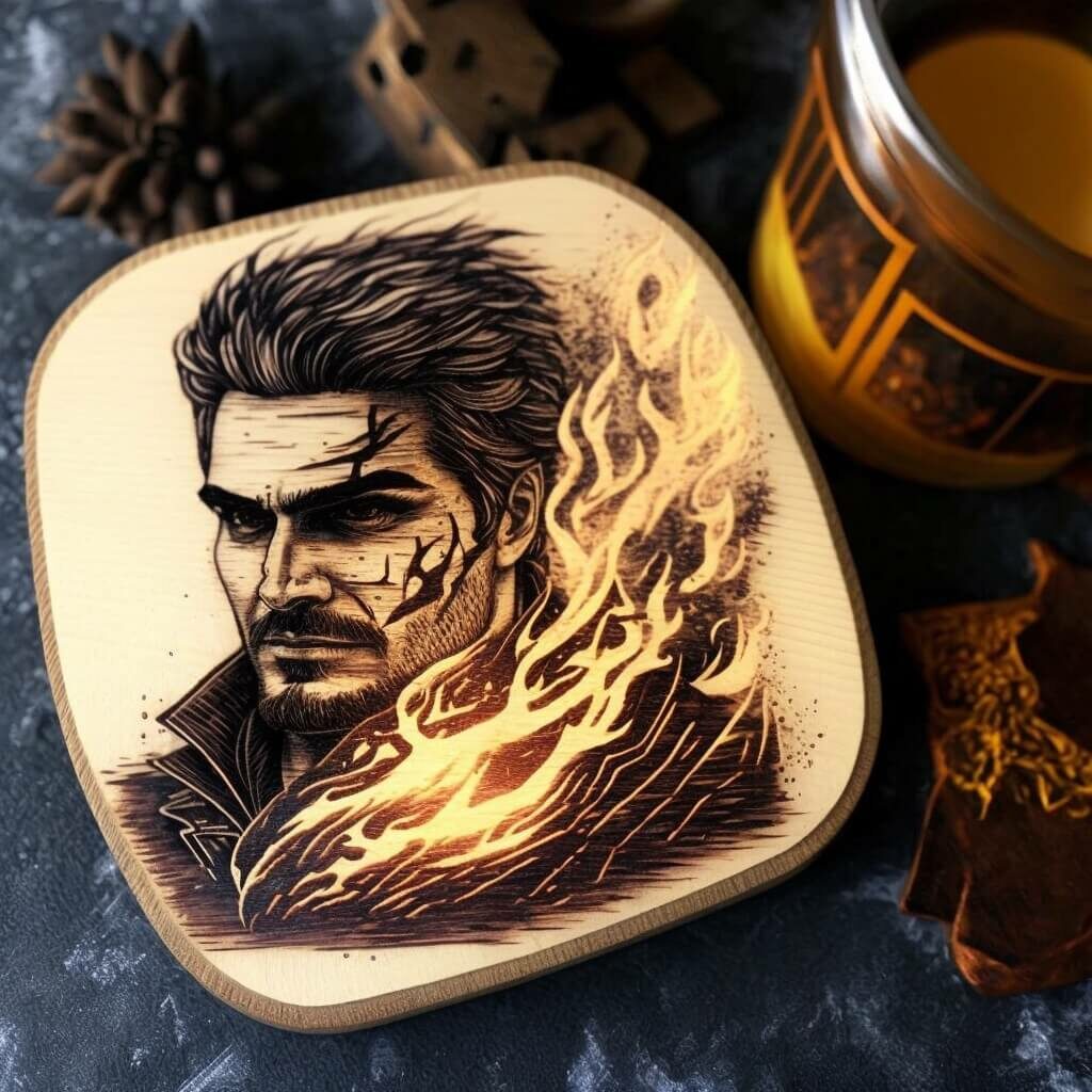 Wood Burning Coaster