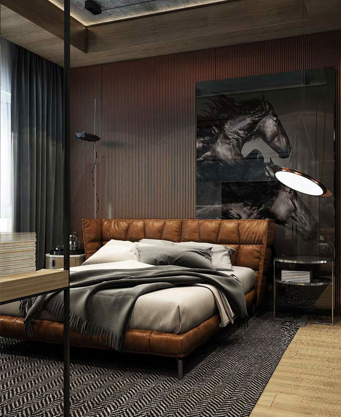 Luxury Leather Bedroom Decor Style