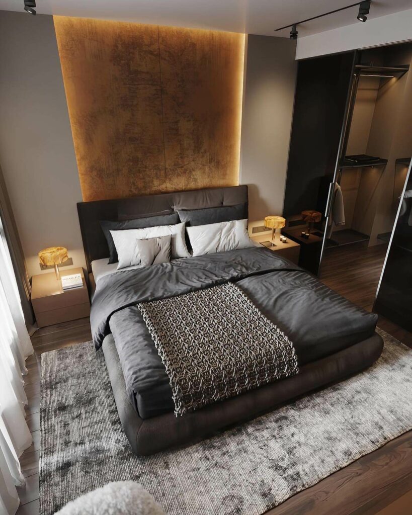 Bronze Modern Bedroom Vibes