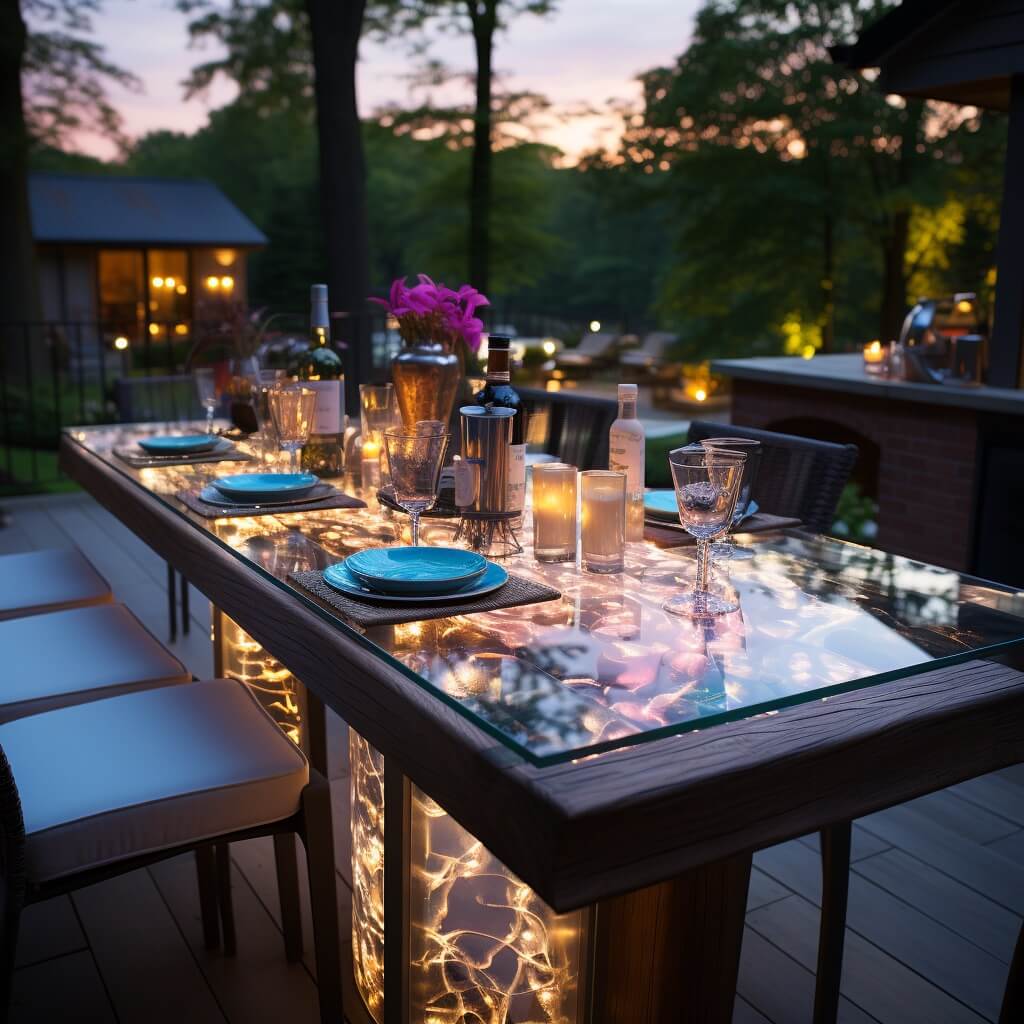 Diy Bar Table With Led Lighting