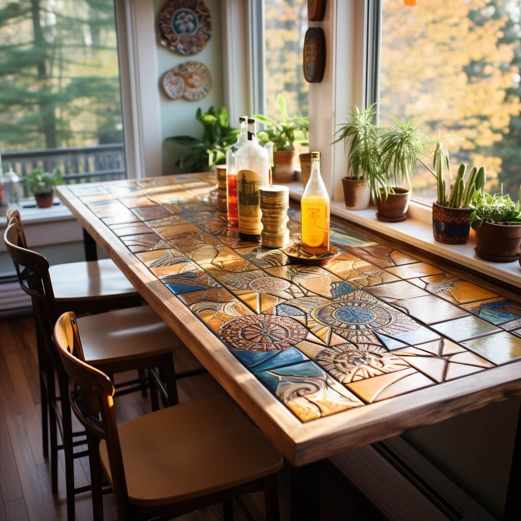 Diy Bar Table With Tiled Top
