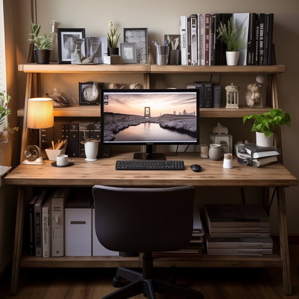 Diy Computer Desk With Bookshelf