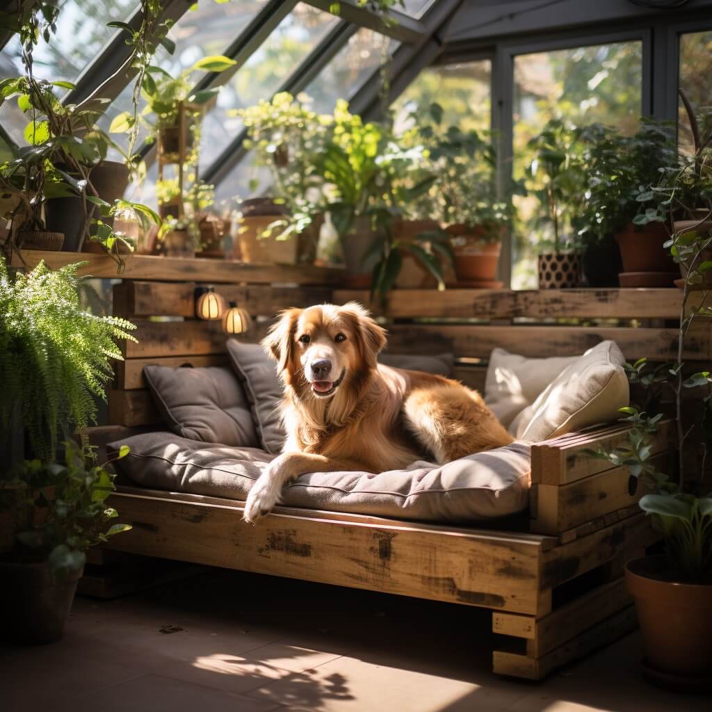 Diy Pallet Dog House With Bed