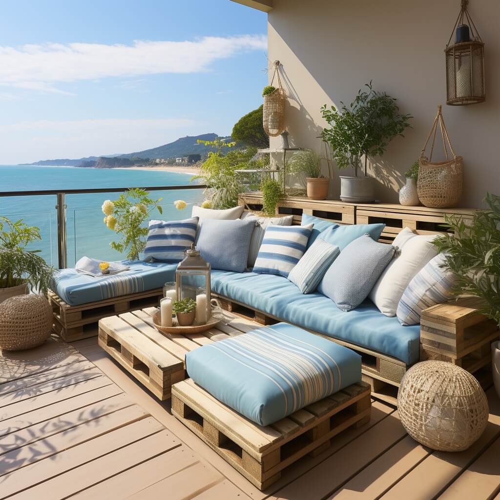 Diy Coastal-Themed Pallet Deck