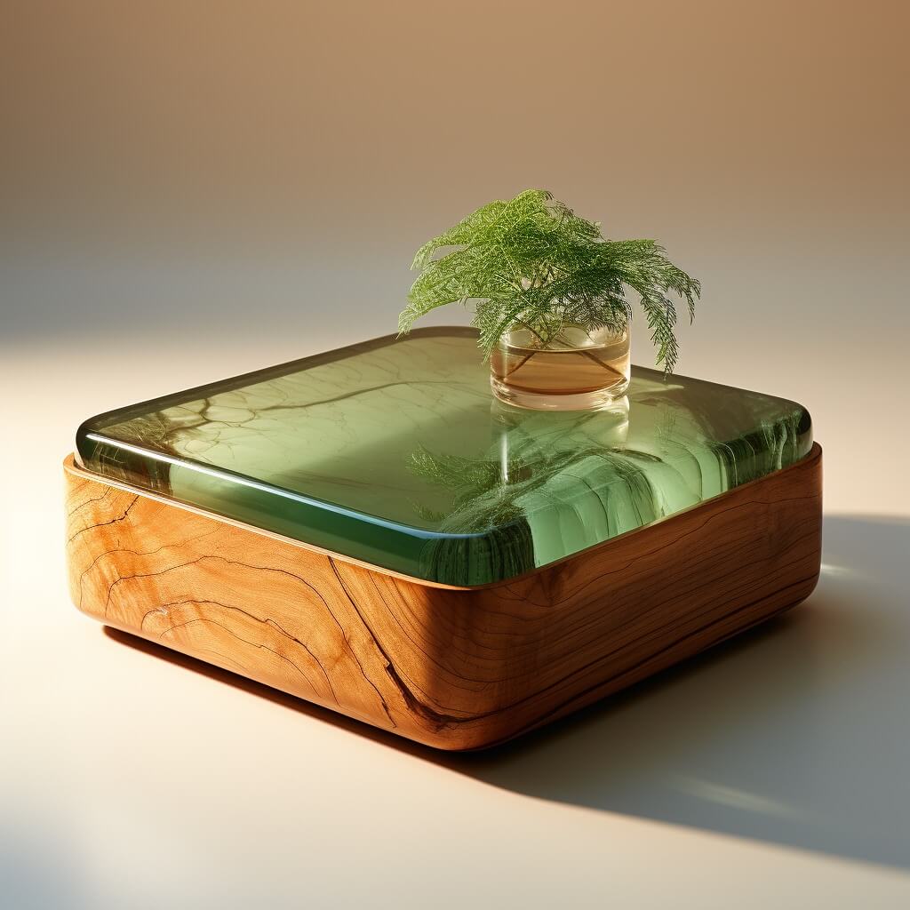 Wooden Diy Box With Glass Top